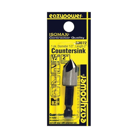 Eazypower Eazypower Isomax 1/2 in. X 1/2 inch  D Tool Steel Countersink Countersink Bit 1 pc 30072